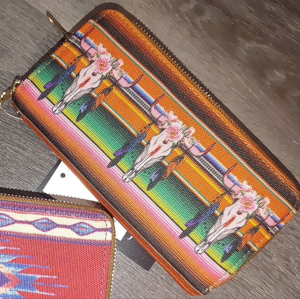 Serape steerhead western wristlet